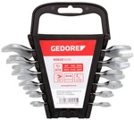 GEDORE red Doppelmaulschl&uuml;ssel-Satz, kurz 6-17 mm 6-teilig - silberfarben