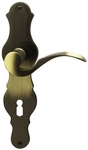 ALPERTEC Langschild-Garnitur &raquo;EvaEasy&laquo;, Messing - braun