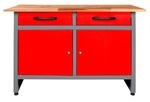Ondis24 Werkbank, Werner 120 cm Rot-Grau