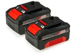 EINHELL Ersatzakku, PXC-Twinpack, 4 Ah, 18 V, Lithium-Ionen, Rot | Schwarz