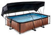 EXIT Toys Pool "Wood Pools ", Breite: 251 cm, 3700 l, braun