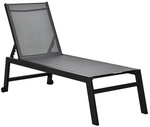 Outsunny Gartenliege, Aluminium, inkl. Auflagen, BxHxT: 169 x 102 x 65 cm - grau