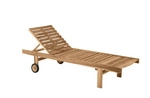 M&ouml;bilia Gartenliege, H&ouml;he: 36 cm, natur - beige