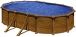 GRE Ovalpool, Holzoptik, BxHxL: 300 x 132 x 500 cm - braun