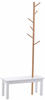 HOMCOM Garderobenständer, BxH: 30 x 180 cm, Holzwerkstoff - braun