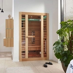 HOME DELUXE Infrarotsauna, f&uuml;r 2 Personen, Fronteinstieg, Vollspektrumstrahler...