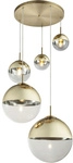 GLOBO LIGHTING H&auml;ngeleuchte, (BxHxL): 65 x 150 x 65 cm, Metall 40 W - goldfarben
