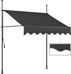 GARDEN PLEASURE Klemmmarkise, anthrazit, polyester - grau