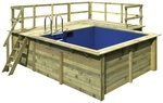 KARIBU Rechteckpool, braun, 9772 l, BxH: 490.5x125 cm