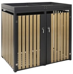 Westmann M&uuml;lltonnenbox, 480 l, Holzoptik/Anthrazit - grau