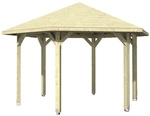SKANHOLZ Pavillon &raquo;Nancy 3&laquo;, Zeltdach, sechseckig, BxHxT: 480 x 316 x 416 cm -