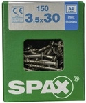SPAX Edelstahlschraube, T-STAR plus, 150 Stk., 3,5 x 30 mm - silberfarben