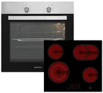 RESPEKTA Backofen-Set, 56 l, Metall/kunststoff, schwarz