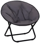 Outsunny Stuhl, BxHxT: 80 x 75 x 80 cm, Metall/Oxford Gewebe - grau