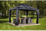 SOJAG Pavillon, eckig, BxT: 425 x 299 cm - grau
