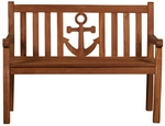 DEVRIES Bank, Teak, 2-Sitzer, BxHxT: 120 x 89 x 60 cm - braun