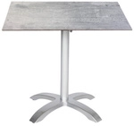 Loungem&ouml;bel-Gruppe, quadratisch, LxBxH: 80x80x74 cm, platinfarben