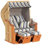 SUNNY SMART Strandkorb &raquo;Rustikal&laquo;, BxHxT: 125 x 160 x 90 cm, Halblieger,