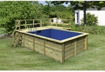 KARIBU Rechteckpool, braun, 14164 l, BxH: 490.5x125 cm