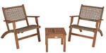 GARDEN PLEASURE Gartenm&ouml;bel &raquo;Sonora&laquo;, Holz, 3-teilig - braun