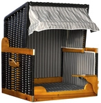 DEVRIES Hunde-Strandkorb, BxHxT: 75 x 95 x 65 cm, ohne, schwarz-braun