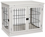 PawHut Hundek&auml;fig, BxHxT: 81 x 66 x 58,5 cm, MDF/Eisen - weiss
