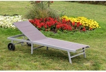 MERXX Gartenliege &raquo;Tessin&laquo;, Aluminium, inkl. Auflage - silberfarben