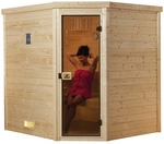WEKA Sauna &raquo;Turku 1&laquo;, BxHxT: 195 x 205 x 178 cm, mit Glast&uuml;r - beige