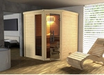 WEKA Sauna &raquo;Turku 1&laquo;, BxHxT: 195 x 205 x 178 cm, mit Glast&uuml;r - beige