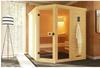 WEKA Sauna »Laukkala 3«, ohne Ofen, 192 x 200 x 192 cm, mit Fenster - braun