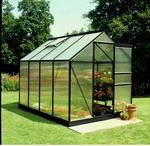 HALLS Gew&auml;chshaus &raquo;Popular&laquo;, 5,0 m&sup2;, schwarz, 4 mm Stegdoppelplatten
