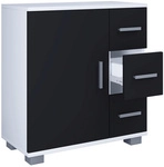VCM Schrank &raquo;Zalo&laquo;, BxHxL: 30,4 x 65 x 60 cm, Holzwerkstoff - schwarz