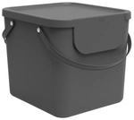 Rotho M&uuml;llsystem &raquo;Albula&laquo;, Klappdeckel, 40 l, Kunststoff - grau