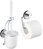 WENKO WC-Garnitur und Toilettenpapierhalter »Milazzo«, Stahl, chromfarben -