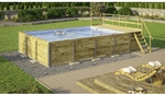 WEKA Massivholzpool &raquo;595&laquo;, gr&uuml;n/braun, BxHxL: 416 x 116 x 644 cm
