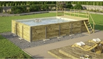 WEKA Massivholzpool &raquo;595&laquo;, gr&uuml;n/braun, BxHxL: 416 x 116 x 644 cm