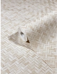 Vliestapete, &raquo;Botanica&laquo;, Fischgr&auml;tenmuster, beige