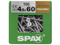 SPAX Verlegeschraube, 4,5 mm, Stahl, 150 Stk., Renovation 4,5x60 XXL - silberfarben