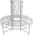 GARDEN PLEASURE Baumbank &raquo;LARISSA&laquo;, Stahl, BxHxT: 121 x 112 x 37 cm - weiss