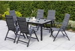 MERXX Gartenm&ouml;belset &raquo;Taviano&laquo;, 6 Sitzpl&auml;tze, Aluminium/Textil - grau
