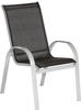 MERXX Gartenmöbelset "Amalfi ", 2 Sitzplätze, Aluminium/Textil - schwarz