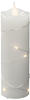 Konstsmide LED-Echtwachskerze, Wachs, Höhe: 15,2 cm - weiss