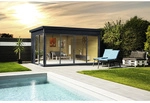 WOLFF FINNHAUS Gartenhaus &raquo;Studio 44-D in Anthr&laquo;, Holz, BxT: 446 x 368 cm
