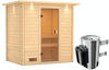 KARIBU Sauna »Selena«, inkl. Saunaofen mit integrierter Steuerung, für 4 Personen