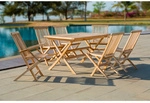 M&ouml;bilia Sitzgruppe, Teakholz, natur - beige