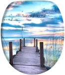 Sanilo WC-Sitz &raquo;Sunset&laquo;, LxBxH: 48 x 37,7 x 5,5cm, Holz - bunt