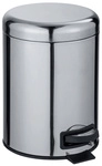WENKO Kosmetikeimer &raquo;LEMAN&laquo;, 5 l, H&ouml;he: 24 cm, silberfarben gl&auml;nzend