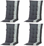 MADISON Gartenm&ouml;belauflage, LxBxH: 123x50x8 cm, Baumwolle/Polyester - grau