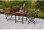 MERXX Gartenm&ouml;belset &raquo;Santorin&laquo;, Metall, 3-teilig - braun