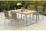 MERXX Gartenm&ouml;belset &raquo;Savona&laquo;, 5-tlg., stapelbar/ausziehbar,